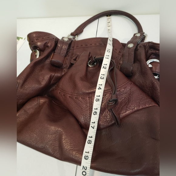 B Makowsky Brown Leather Bag - Picture 4 of 6